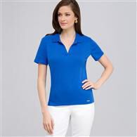 Short Sleeve Solid Cotton Polo Tee x0085, Blue, medium