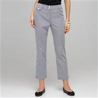 Striped Crop Pants x0051, swiss navy & white, medium